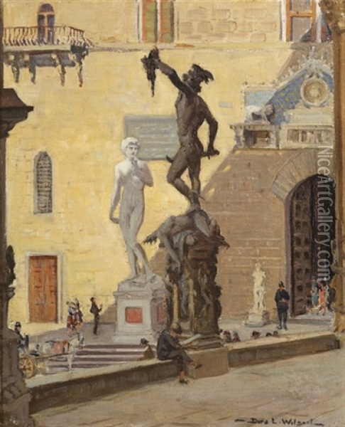 Piazza Firenze Oil Painting - Dora Lynell A. Wilson