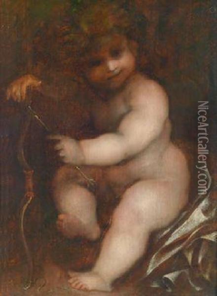 Amor Mit Pfeil Und Bogen Oil Painting - Bernardino Lanino