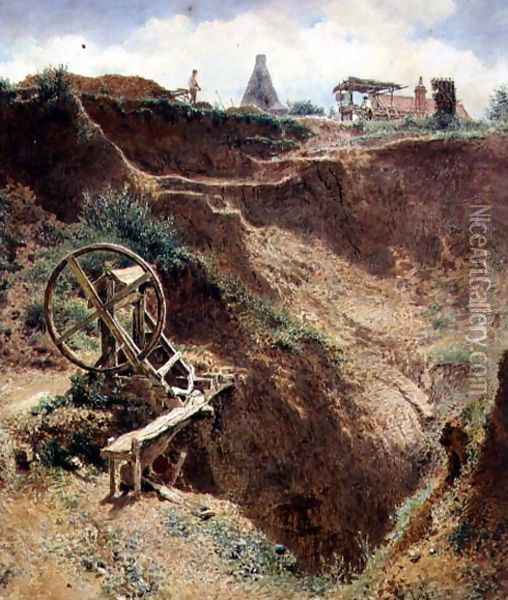 The Gravel Pit Kings Cross Oil Painting - Alfred William Hunt