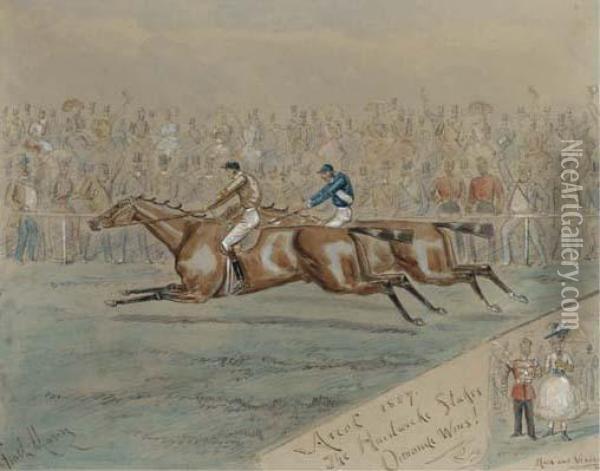 The Hardwicke Stakes, Royal Ascot Oil Painting - George Finch Mason
