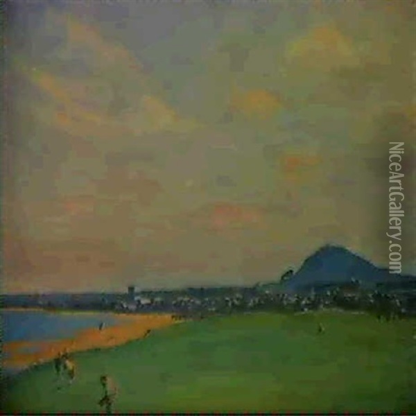 The First Green, North Berwick Oil Painting - John Lavery
