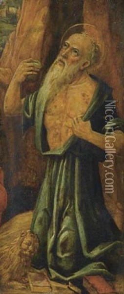Der Heilige Hieronymus Oil Painting - Vincenzo de Foppa