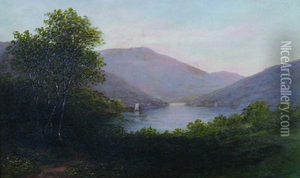 On The Delaware Oil Painting - Thomas Addison Richards