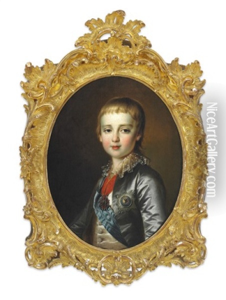 Portrait Of Grand Duke Konstantin Pavlovich Of Russia (1779-1831) Oil Painting - Dimitri Gregoriovitch Levitsky