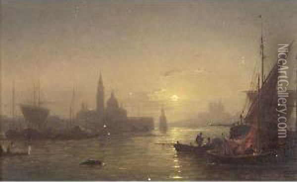 Venezia Di Notte Oil Painting - Ludwig Mecklenburg