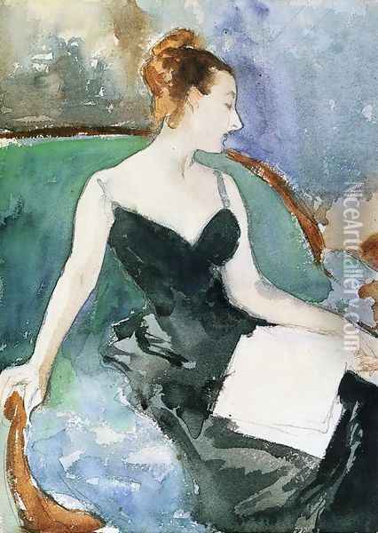 Madame Gautreau Oil Painting - John Singer Sargent