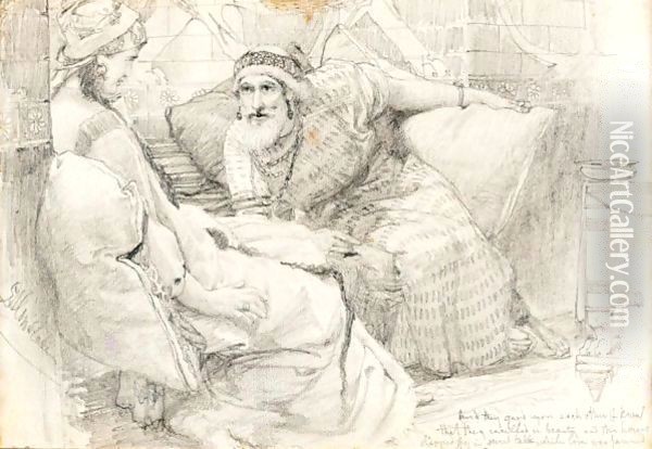 Il Corteggiamento Oil Painting - Sir Lawrence Alma-Tadema