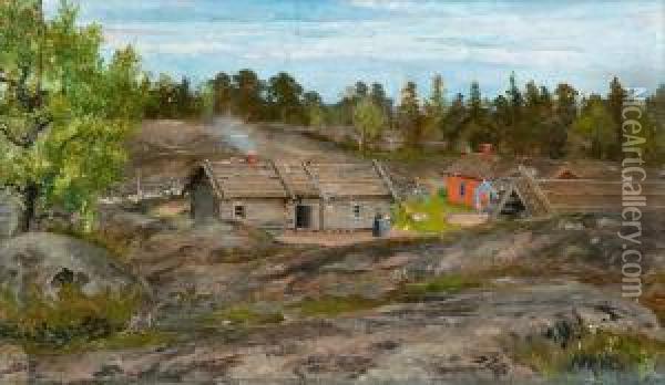 Lillsvarto, 
Porkkala Oil Painting - Venny Soldan-Brofelt