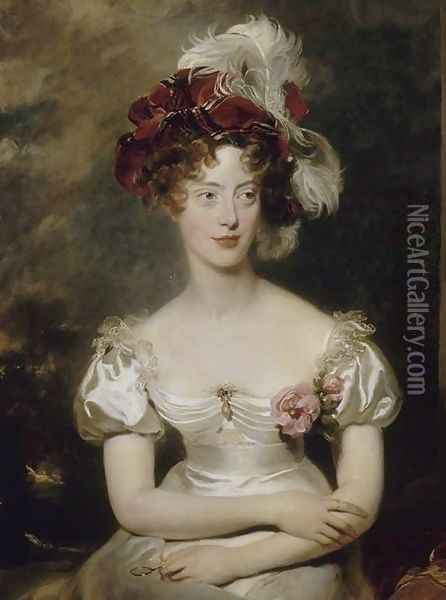 Marie Caroline de Bourbon-Sicile (1798-1870), duchesse de Berry Oil Painting - Sir Thomas Lawrence