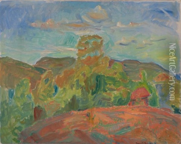 Landskap, Holmsbu Oil Painting - Thorvald Erichsen