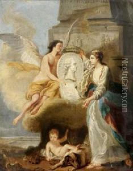 Hommage A Buirette De Belloy Oil Painting - Louis Lagrenee