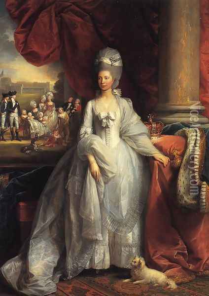 Queen Charlotte Oil Painting - Benjamin West