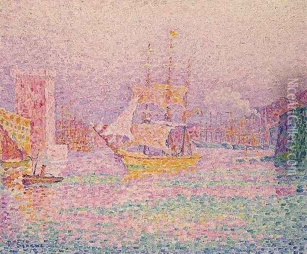The Harbour at Marseille Oil Painting - Paul Signac