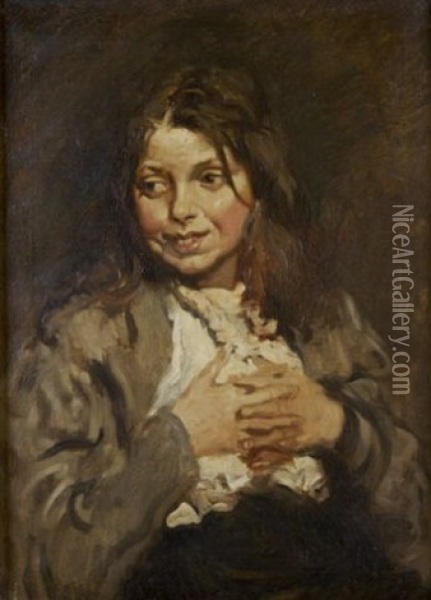 The Beggar Girl Oil Painting - Sir William Orpen