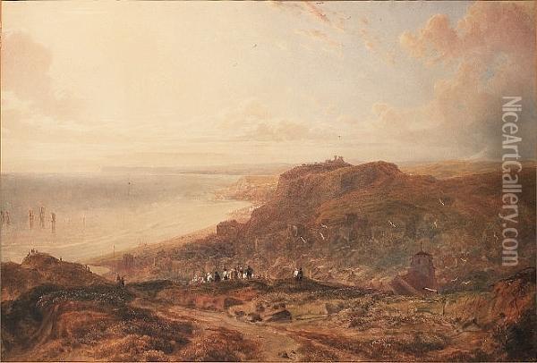 Hastings From The East Cliff Oil Painting - Peter de Wint