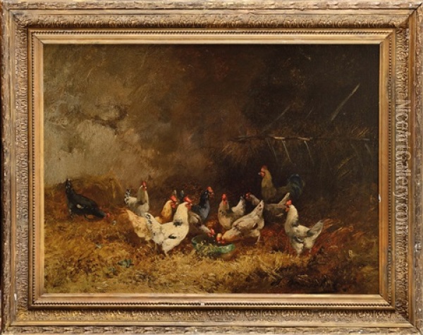 Sous-bois Avec Chien Et Ramasseuse De Fagots Oil Painting - Adrien Ferdinand de Braekeleer