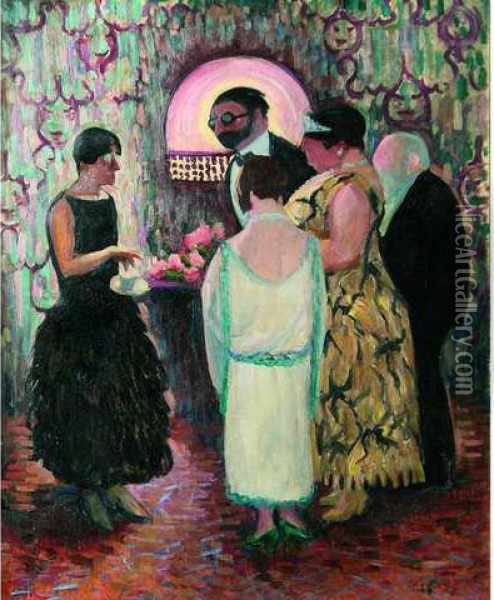 Apres Diner Oil Painting - Rene Georges Hermann-Paul