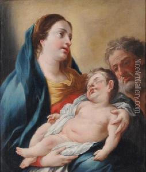 Sacra Famiglia Oil Painting - Domenico Antonio Vaccaro