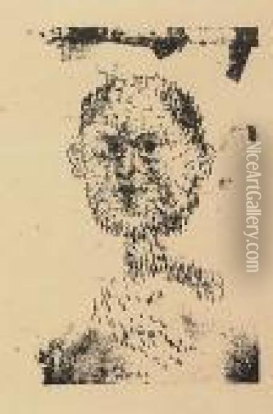 Kopf (bartiger Mann)<</b> Oil Painting - Paul Klee