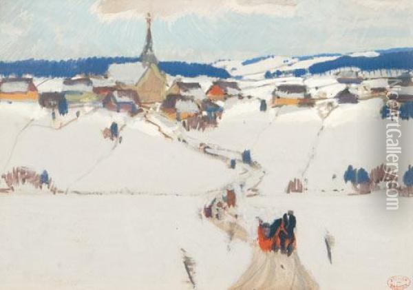 Soleil Et Ombre (a Study For Maria Chapdelaine) Oil Painting - Clarence Alphonse Gagnon