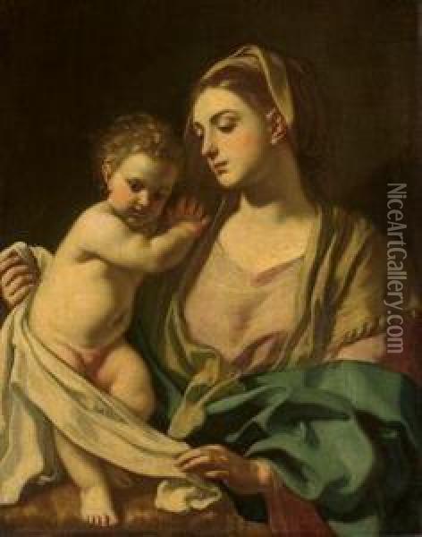 The Madonna And Child Oil Painting - Francesco Solimena