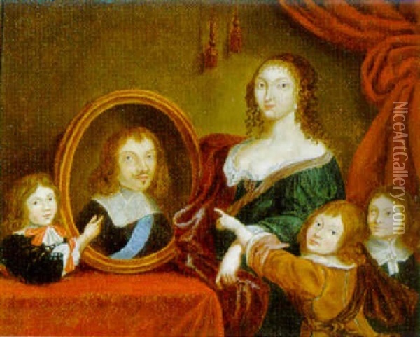 Portrait De Famille Oil Painting - Gonzales Coques