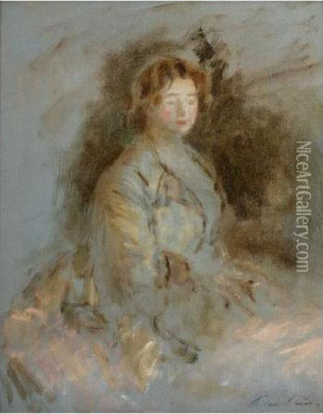 Portrait Of A Lady Oil Painting - Philip Wilson Steer