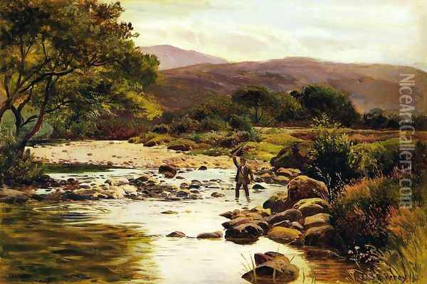 The Artro, Llanbedr, North Wales Oil Painting - Sidney Richard Percy