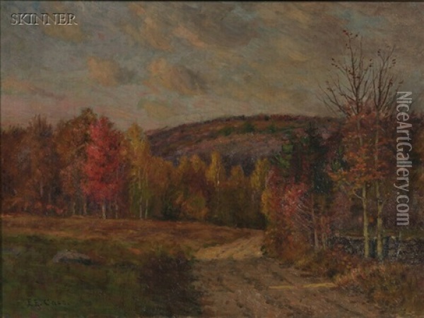 Late Afternoon, Autumn Oil Painting - Edmund Elisha Case