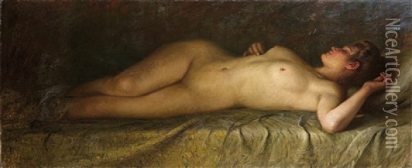Liegender Frauenakt Oil Painting - Ruggero Panerai