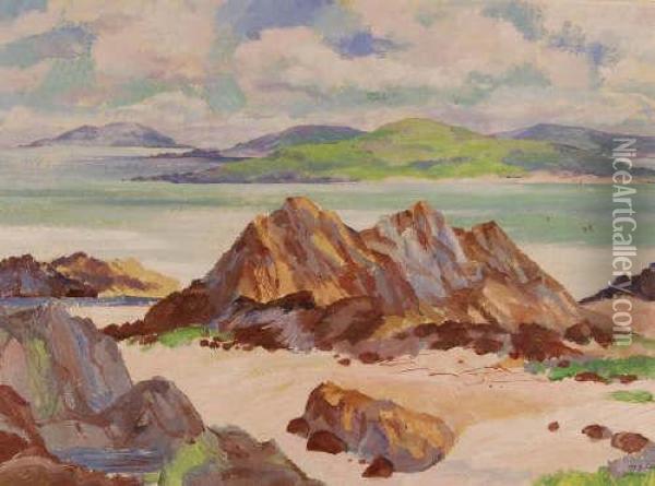 Extensive Coastal View At Iona Oil Painting - Francis Campbell Boileau Cadell