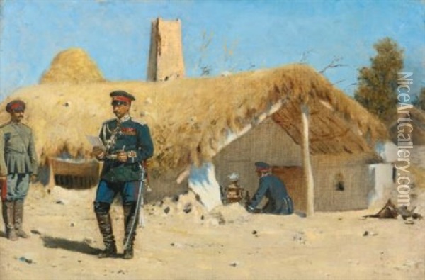 The Adjutant Oil Painting - Vasili Vasilievich Vereshchagin