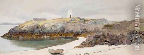 Light House at Llanddwyn Oil Painting - Frederick William Hayes