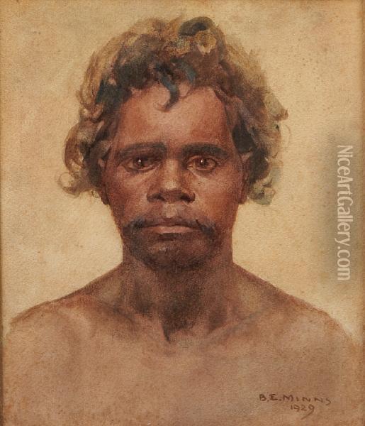 Portrait Of An Aboriginal Man Oil Painting - Benjamin Edwin Minns