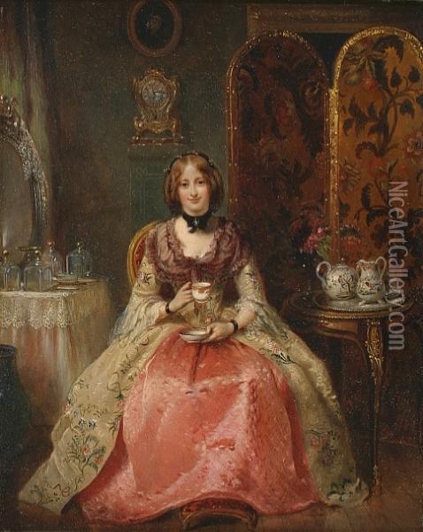 Portrait Of Lady Dorothy Nevill Oil Painting - Henry Richard, Hon. Graves