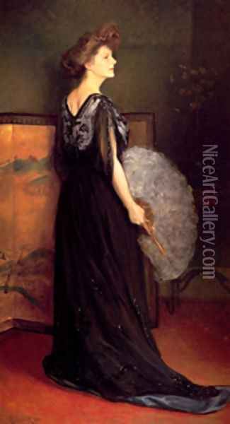 Portrait Of Mrs Francis Stanton Blake Oil Painting - Stewart Julius Leblanc