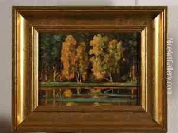 Herbstlicher Wald Oil Painting - Adolf Obst