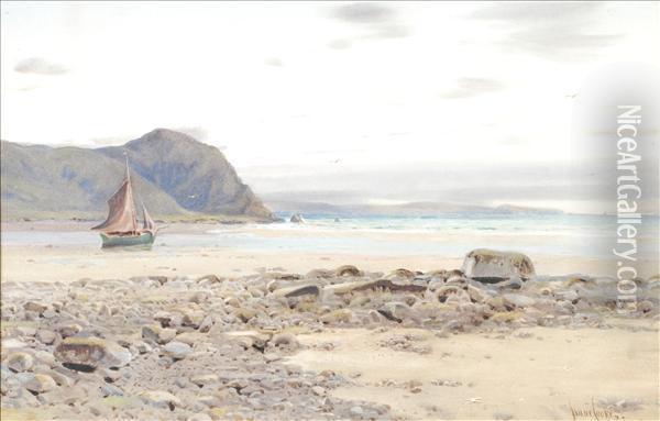 Low Tide Oil Painting - Isaac Cooke