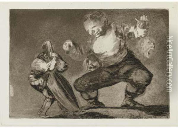 Bobalicon, From Los Proverbios Oil Painting - Francisco De Goya y Lucientes