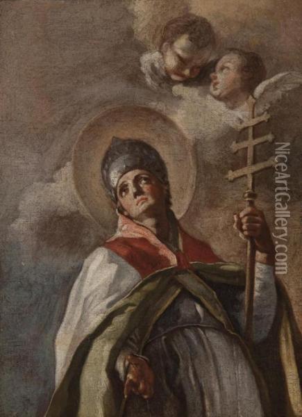 San Gregorio Magno Oil Painting - Francesco Solimena