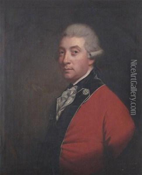 Portrait Of Alexander Popham Of Bagborough Oil Painting - Thomas Beach