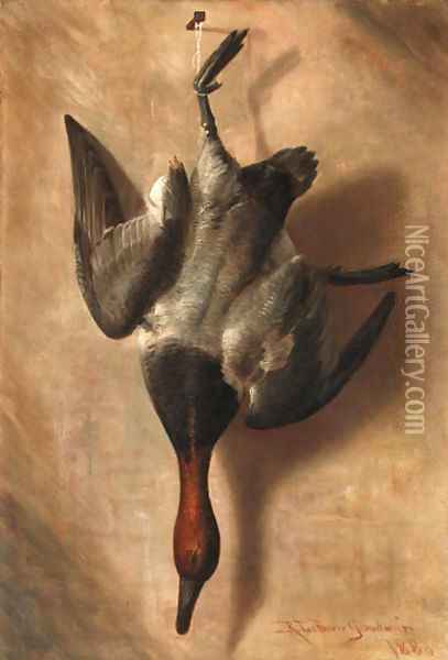 Hanging Duck Oil Painting - Richard Goodwin