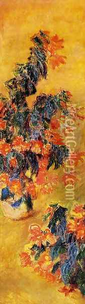 Red Azalias In A Pot Oil Painting - Claude Oscar Monet