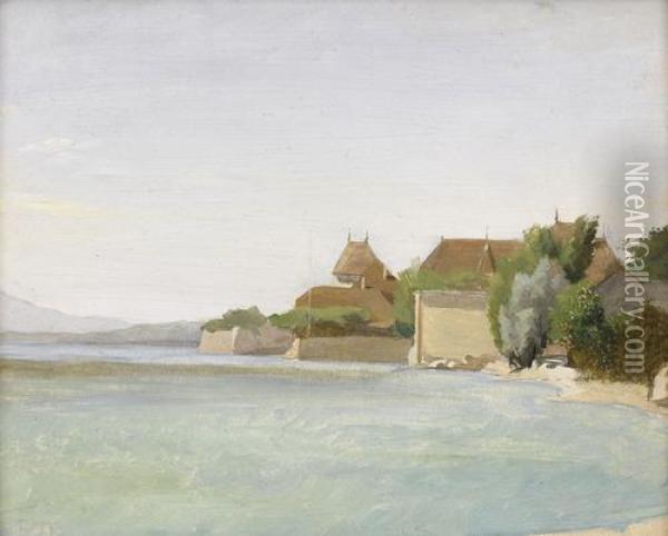 Sonnige Uferpartie Am Genfersee Oil Painting - Frederic Dufaux