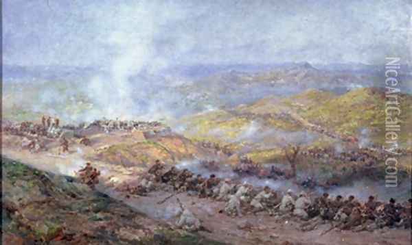 A Scene from the Russo Turkish War in 1877-78 Oil Painting - Pawel Kowalewsky