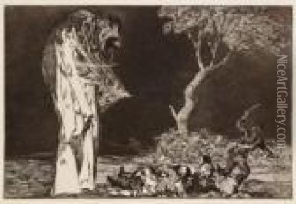 Disparatede Miedo Oil Painting - Francisco De Goya y Lucientes