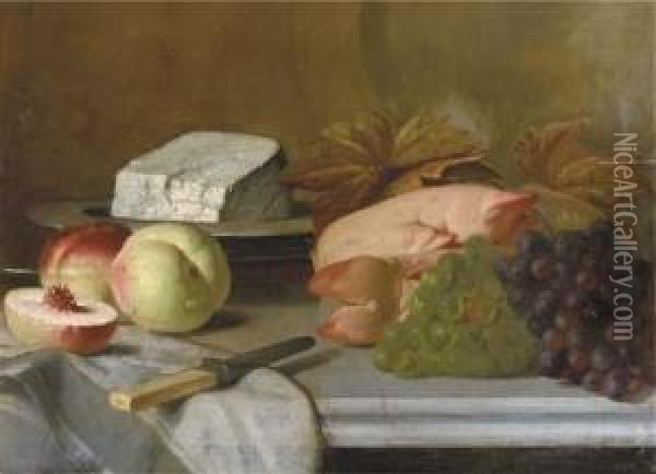 A Kitchen Still Life Oil Painting - Henri Robbe