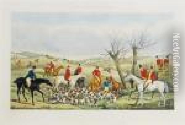 The Pytchley Hunt: Four Plates Oil Painting - Henry Thomas Alken