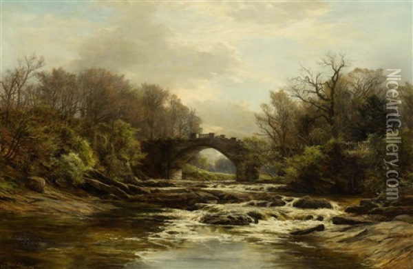 On The River Almond Oil Painting - James Faed the Younger