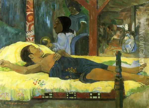 Geburt Christi, des Gottessohnes (Te tamari no atua) Oil Painting - Paul Gauguin